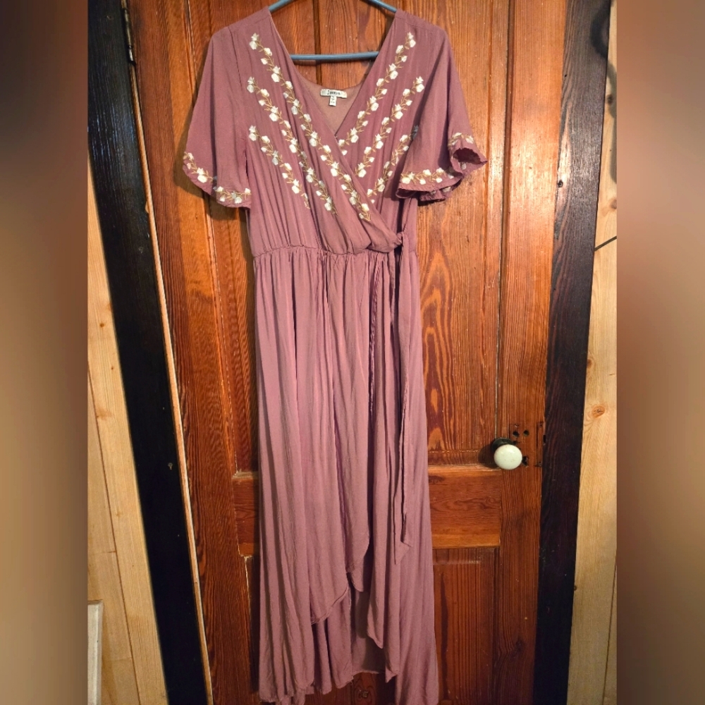 Jodifl Embroidered Wrap Dress